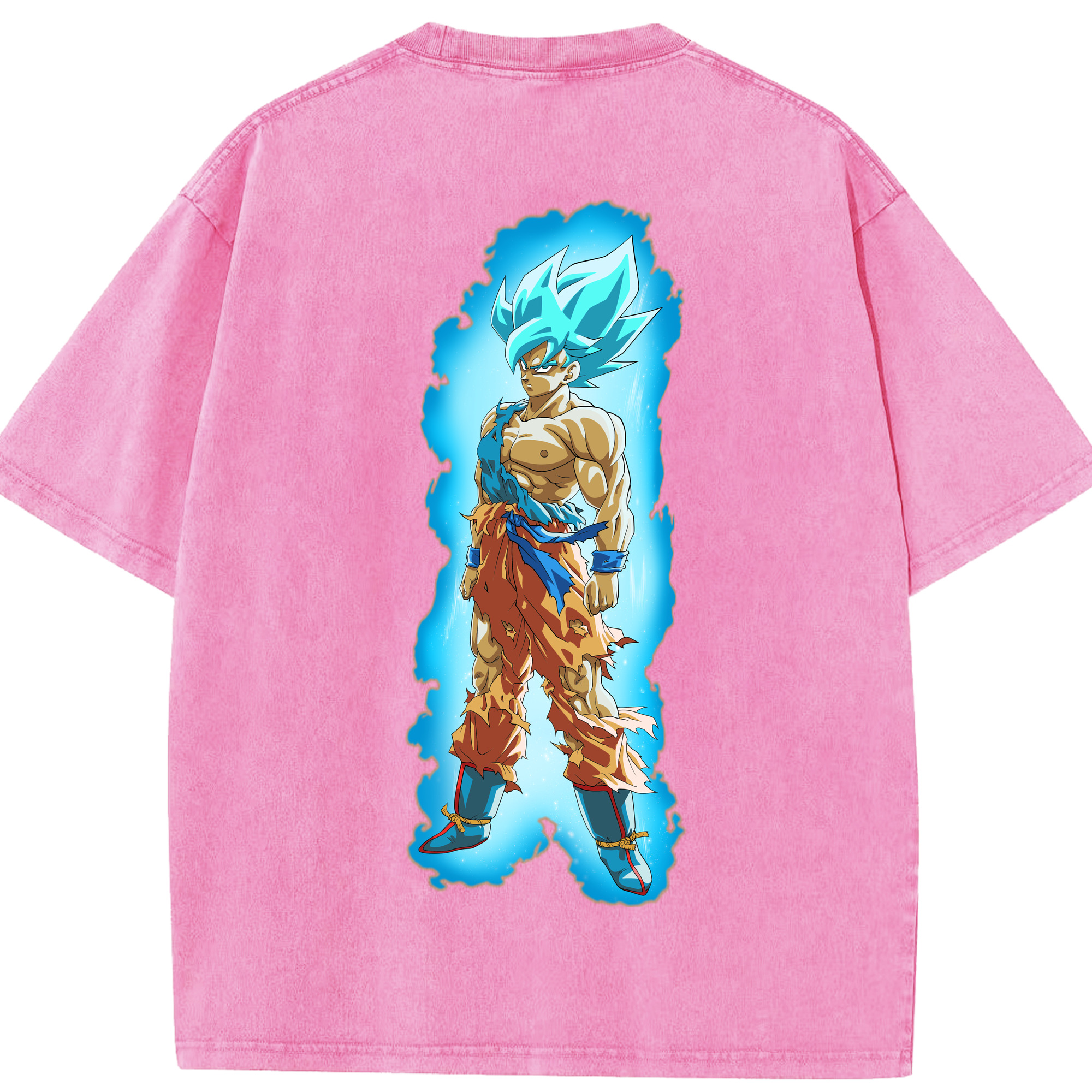 （画像用） ドラゴンボール 孫悟空（そん ごくう）Son Goku カカロット DRAGON BALL Kakarotto 綿100% ヴィンテージ風 半袖Tシャツ（背面プリント）